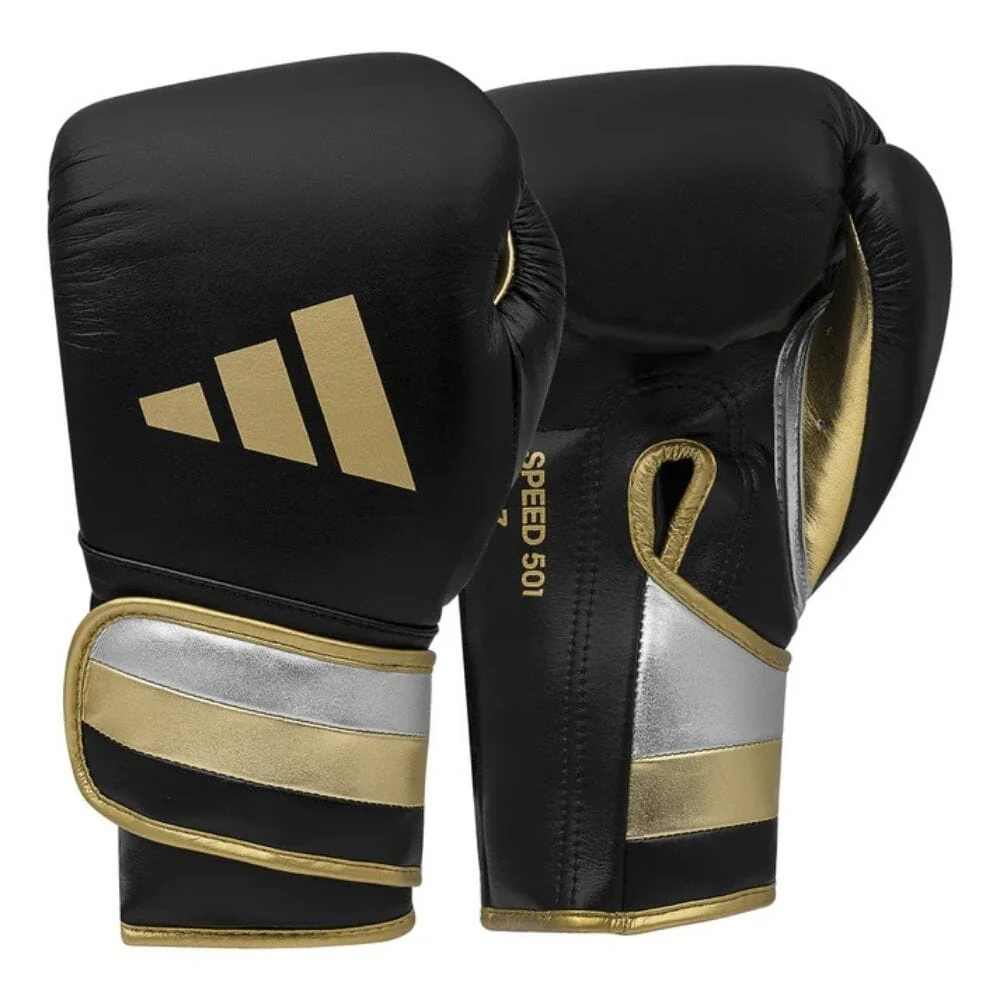 Adidas Adispeed 501 Pro Boxing Gloves Black/Gold