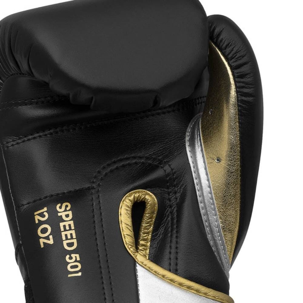 Adidas Adispeed 501 Pro Boxing Gloves Black/Gold - Image 6
