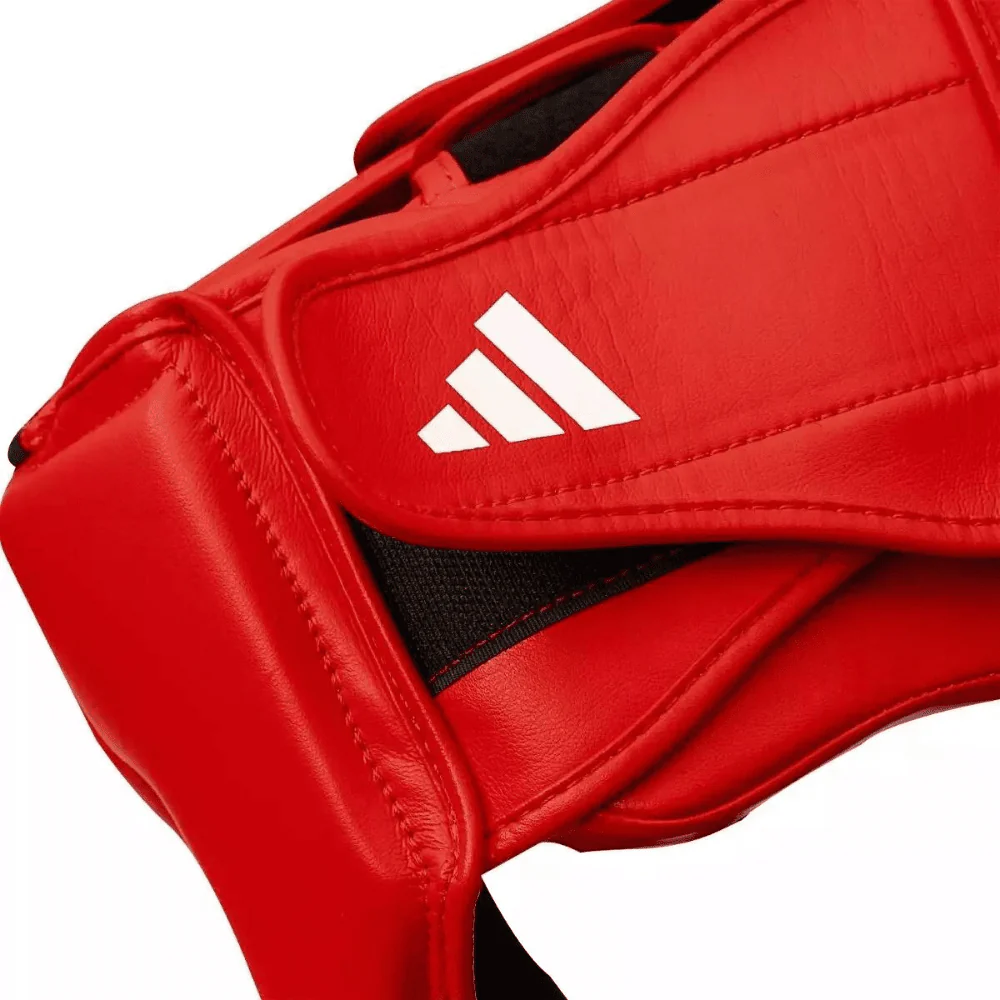 adidas IBA Approved Boxing Head Gear Red - Image 3