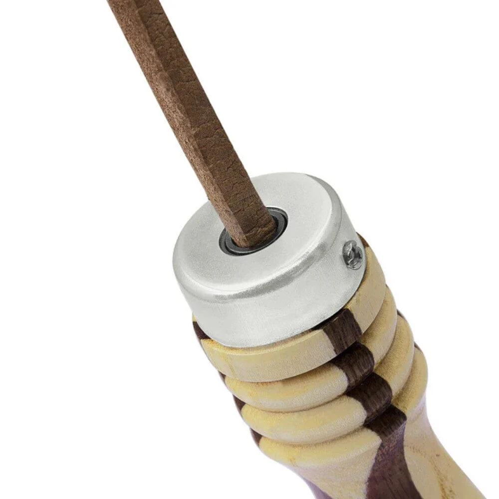 Adidas Leather Skipping Rope With Wooden Handles Brown - Image 2
