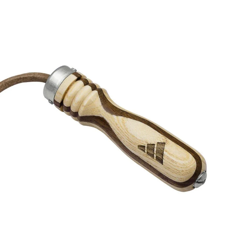 Adidas Leather Skipping Rope With Wooden Handles Brown - Image 4