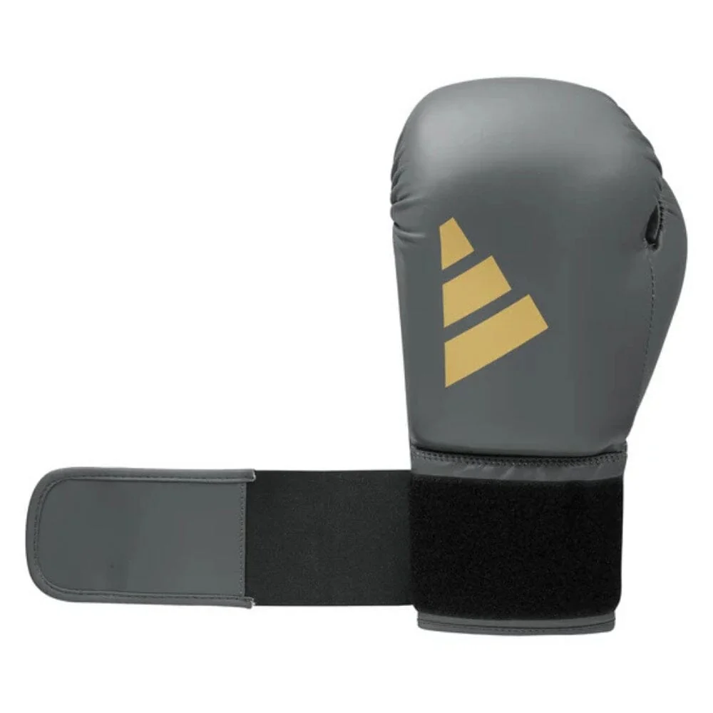 Adidas Speed 50 Gel Boxing Gloves Ash Grey/Gold - Image 3