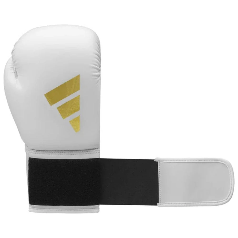 Adidas Speed 50 Gel Boxing Gloves White/Gold - Image 3