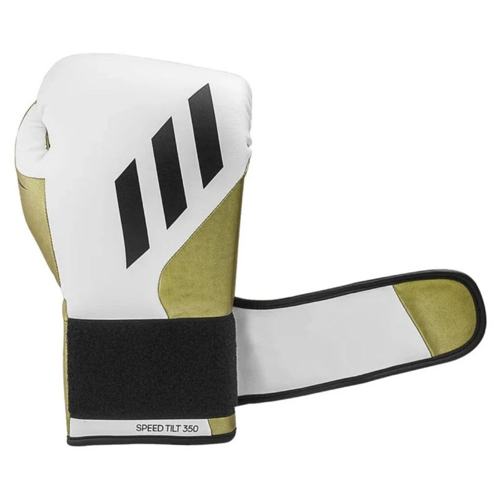 Adidas Speed Tilt 350 Boxing Gloves White/Gold - Image 4