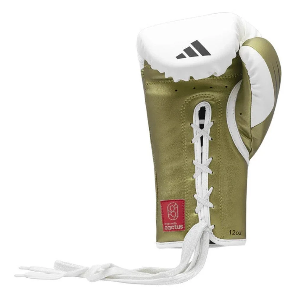 Adidas Speed Tilt 350 Laced Boxing Gloves White/Gold - Image 3