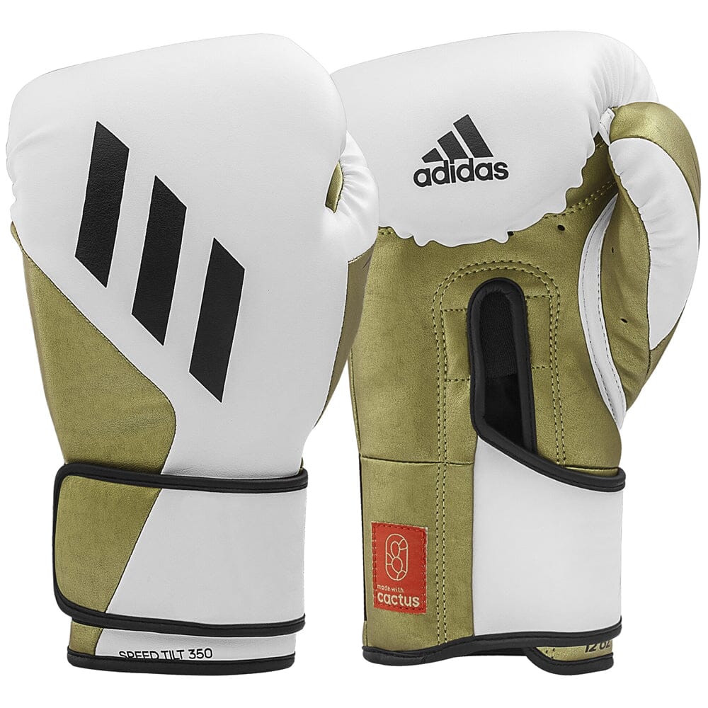 adidas Tilt 350 Pro Training Gloves Hook and Loop White/Gold