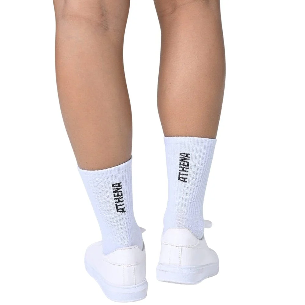 Athena Crew Socks 3 Pack White - Image 3