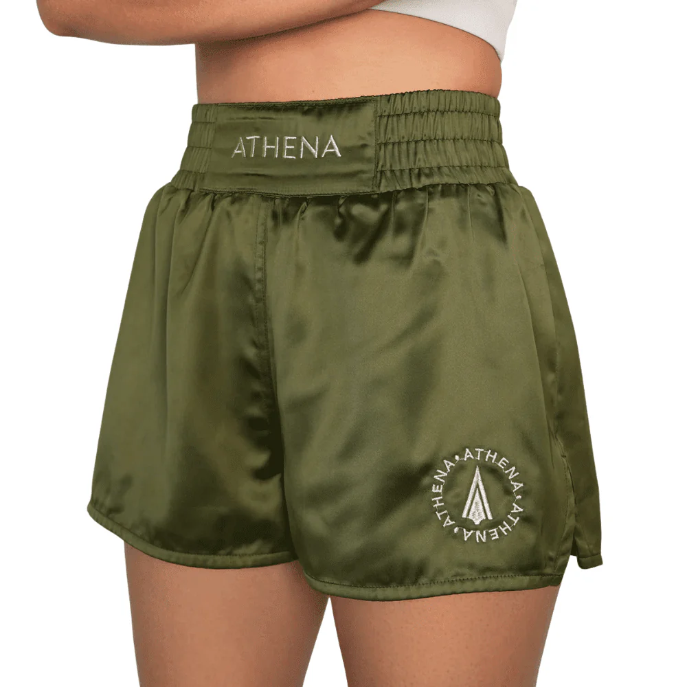 Athena Enyo Khaki Muay Thai Shorts - Image 3