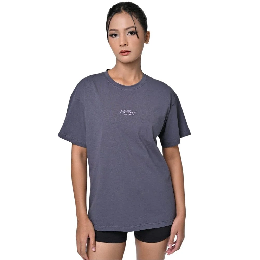 Athena Mila Jiujitsu Oversized Graphic Tee Storm Grey - Image 2