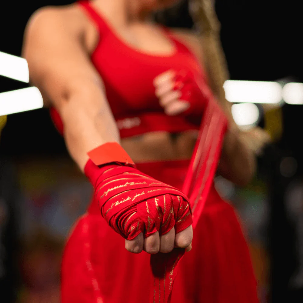 Athena Nerio Red/Gold Hand Wraps - Image 3