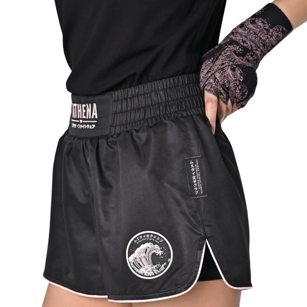 Athena Ryoko Muay Thai Shorts Black/Pink - Image 4