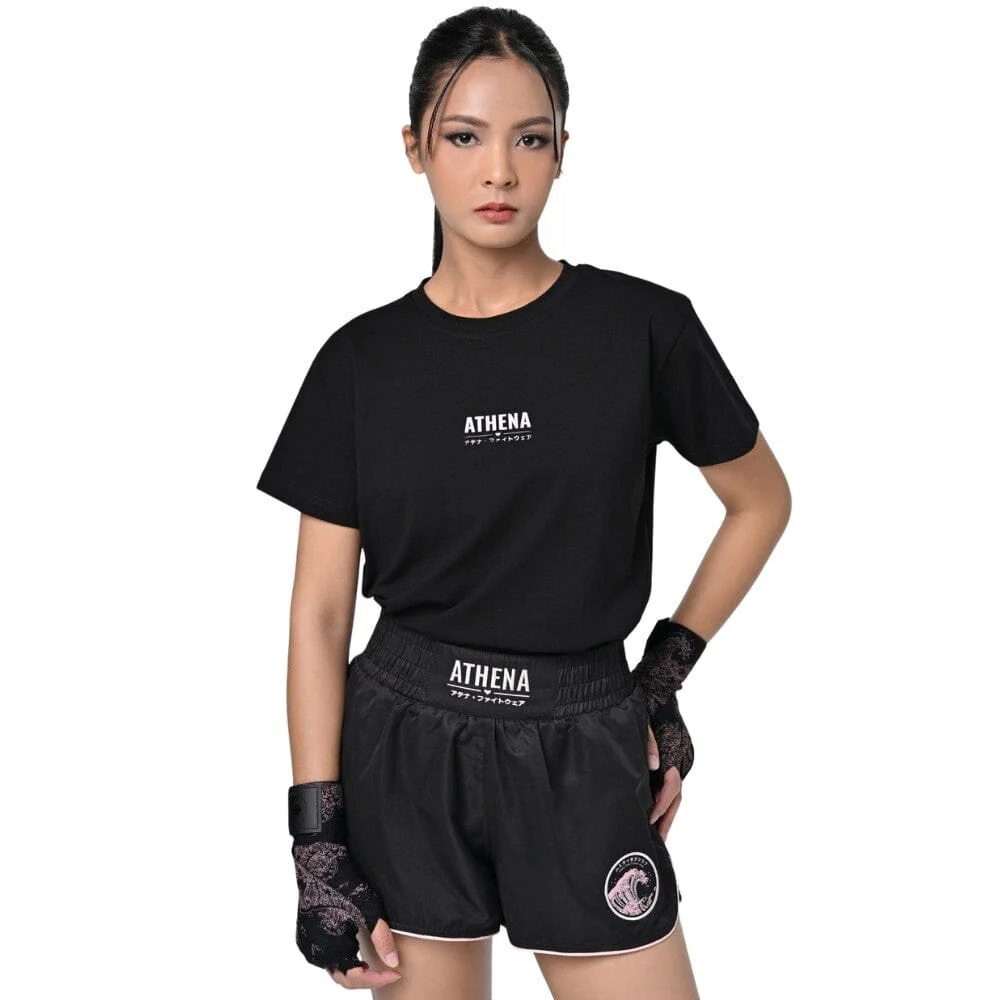 Athena Ryoko Muay Thai Shorts Black/Pink - Image 6