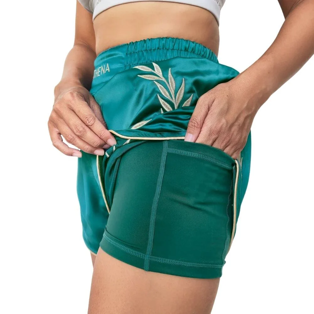 Athena Teal Muay Thai Shorts - Image 2
