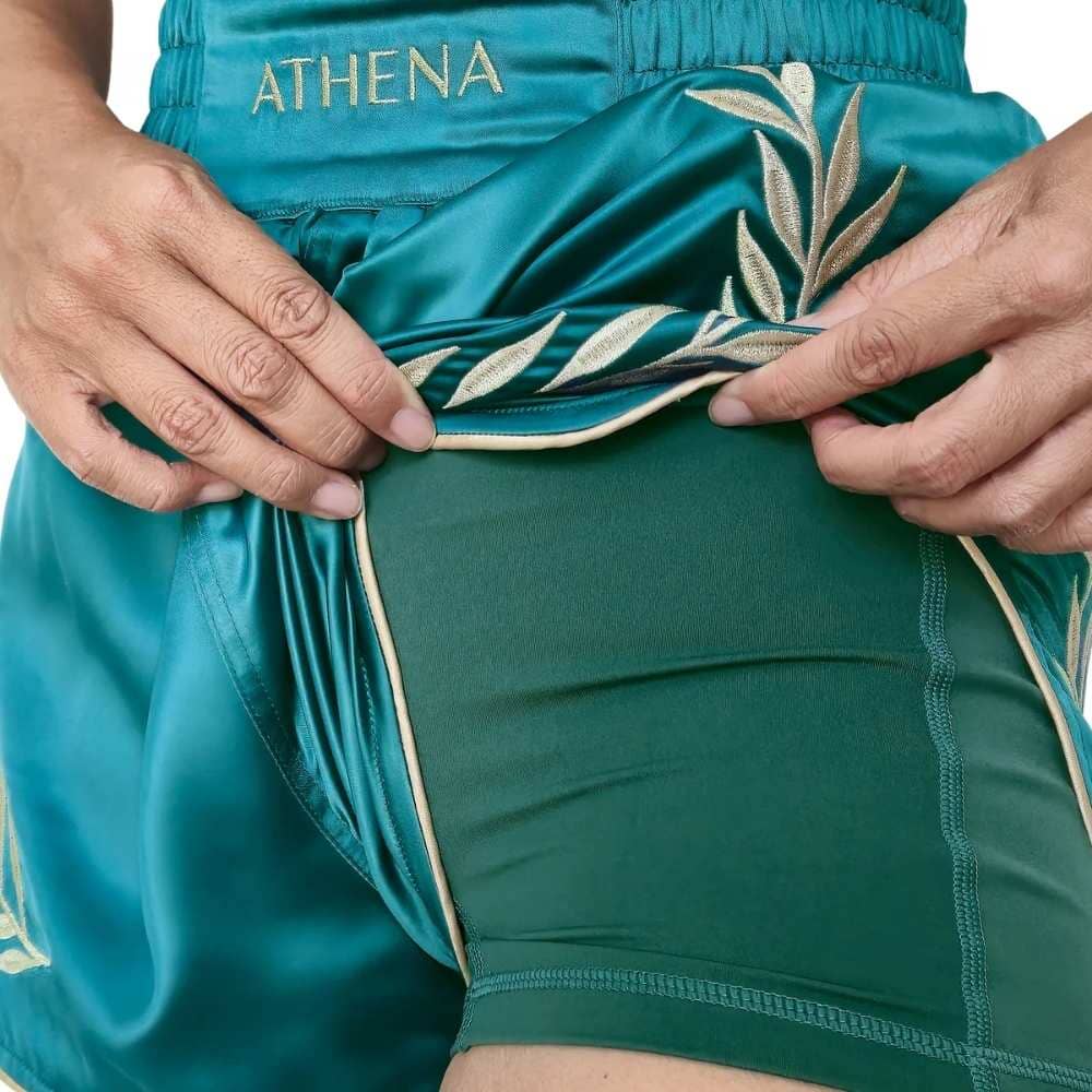 Athena Teal Muay Thai Shorts - Image 3