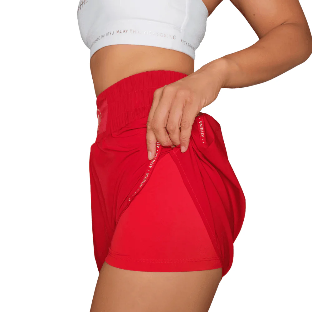 Athena Theia Boxing Shorts Red - Image 4