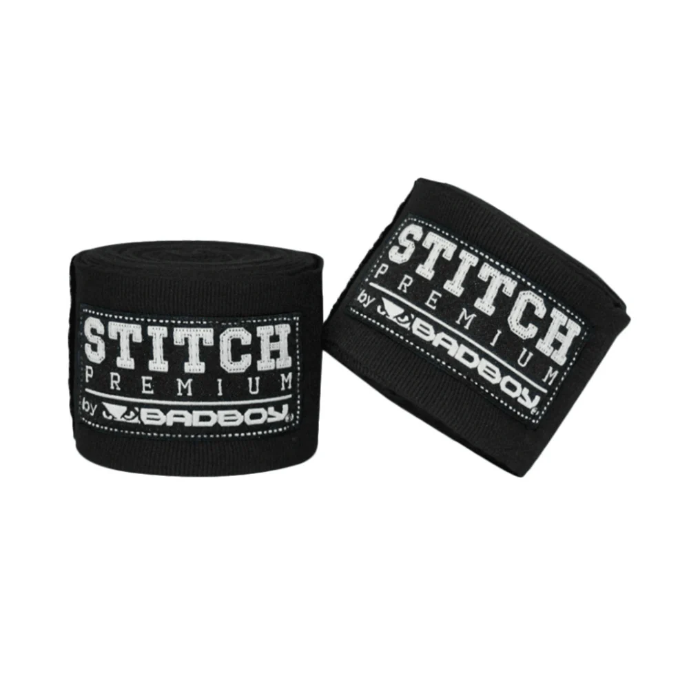 Bad Boy Stitch Premium 5m Hand Wraps Black