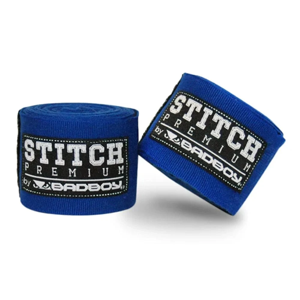 Bad Boy Stitch Premium 5m Hand Wraps Blue