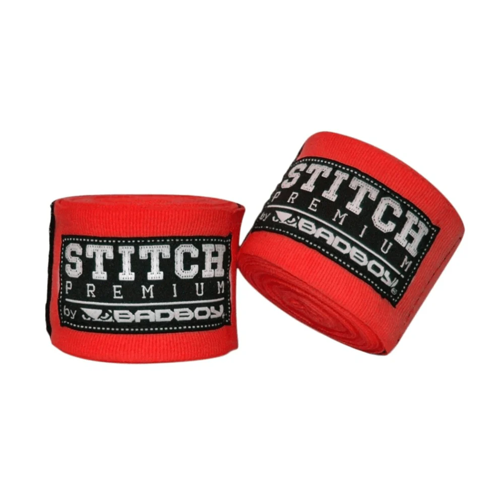 Bad Boy Stitch Premium 5m Hand Wraps Red