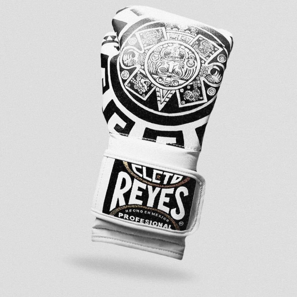 Cleto Reyes Aztec Calendar Boxing Gloves Black/White - Image 3