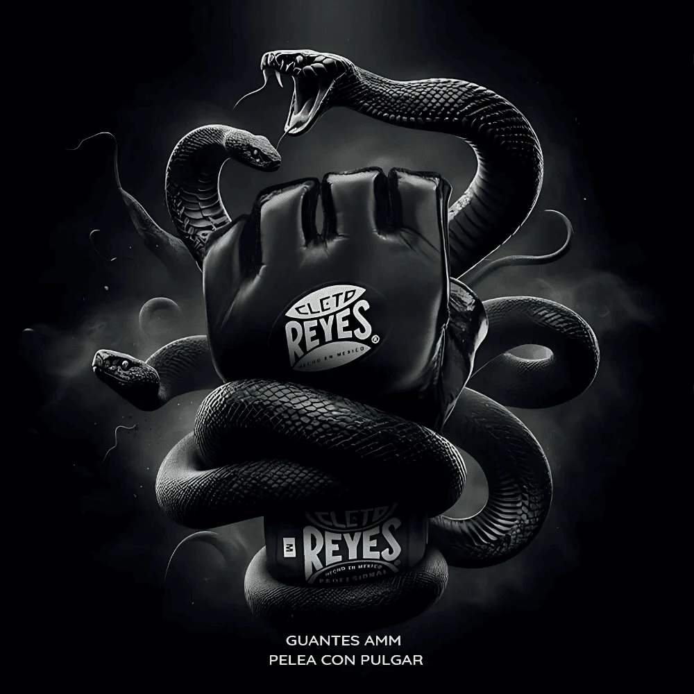Cleto Reyes Black Mamba Pro Thumb Padding MMA Gloves - Image 4