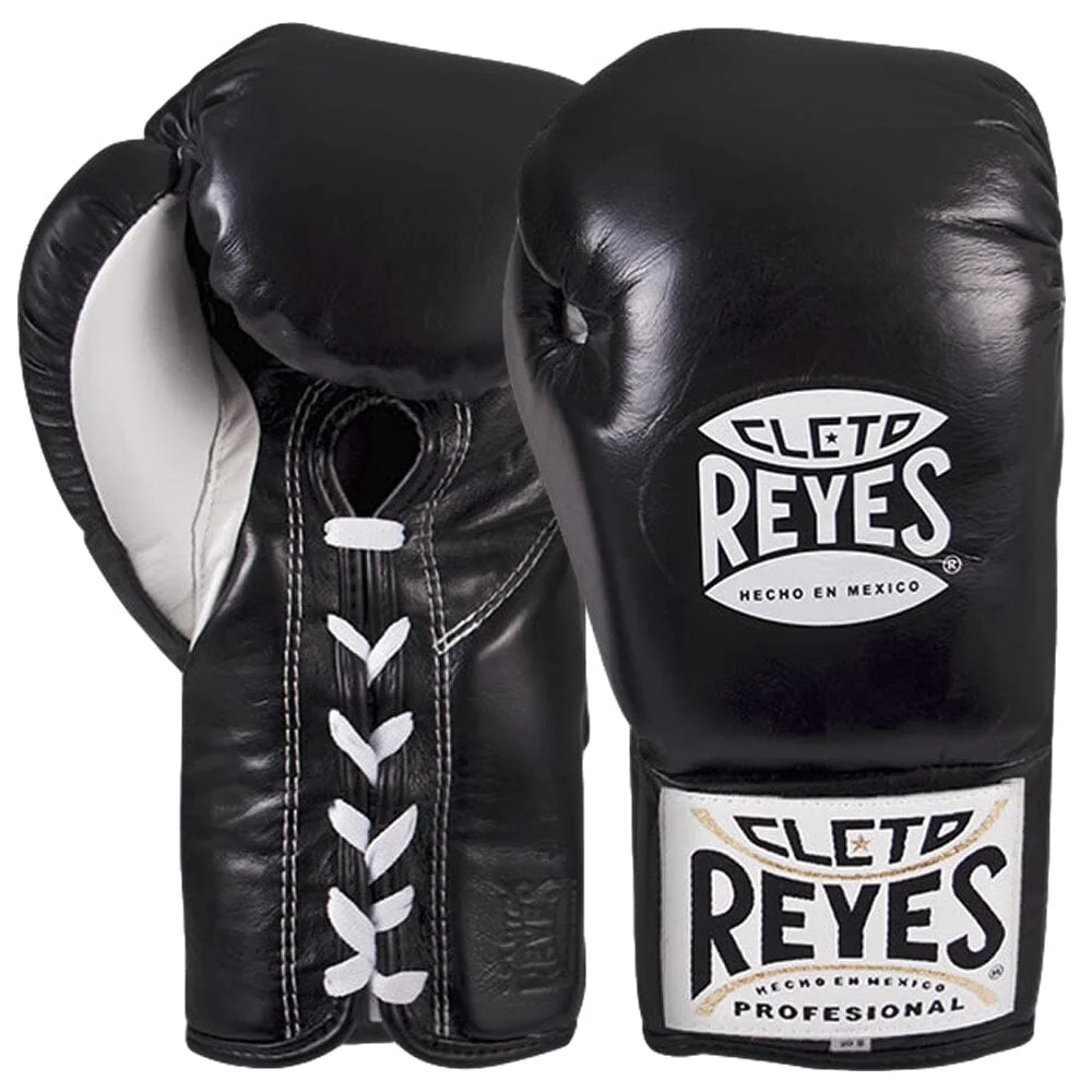 Cleto Reyes Official Professional Boxing Gloves Black/White