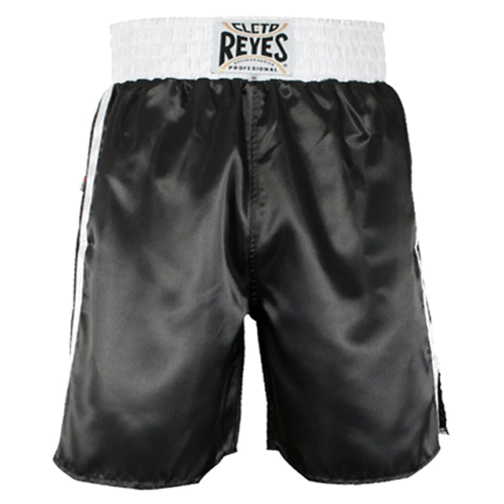 Cleto Reyes Satin Classic Boxing Trunk Black/White