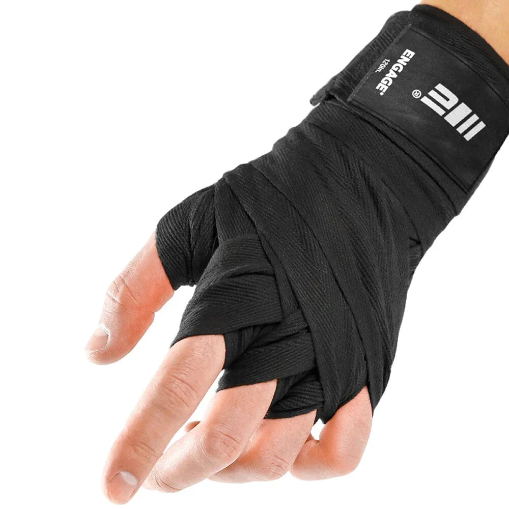 Engage 120-Inch Hand Wraps Black - Image 2