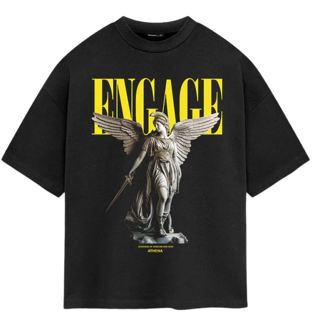 Engage 'Athena' Oversized T-Shirt Black