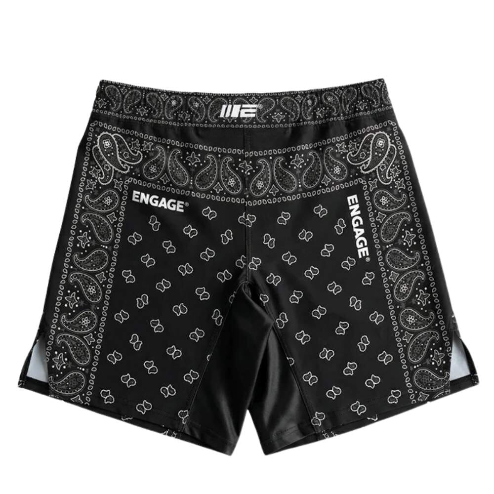 Engage Bandana MMA Grappling Shorts Black/White