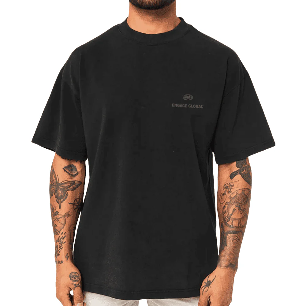 Engage Black Out Oversized T-Shirt - Image 2