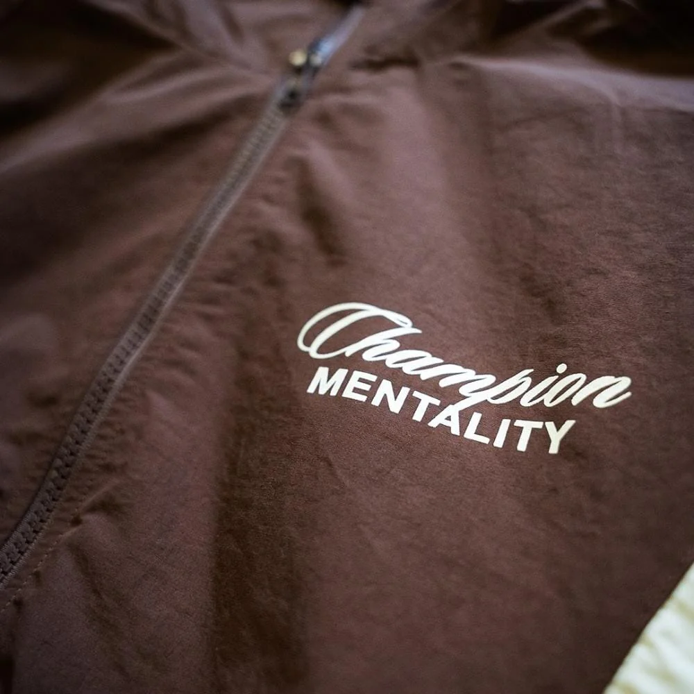 Engage Champion Mentality Track Jacket Brown/White - Image 3