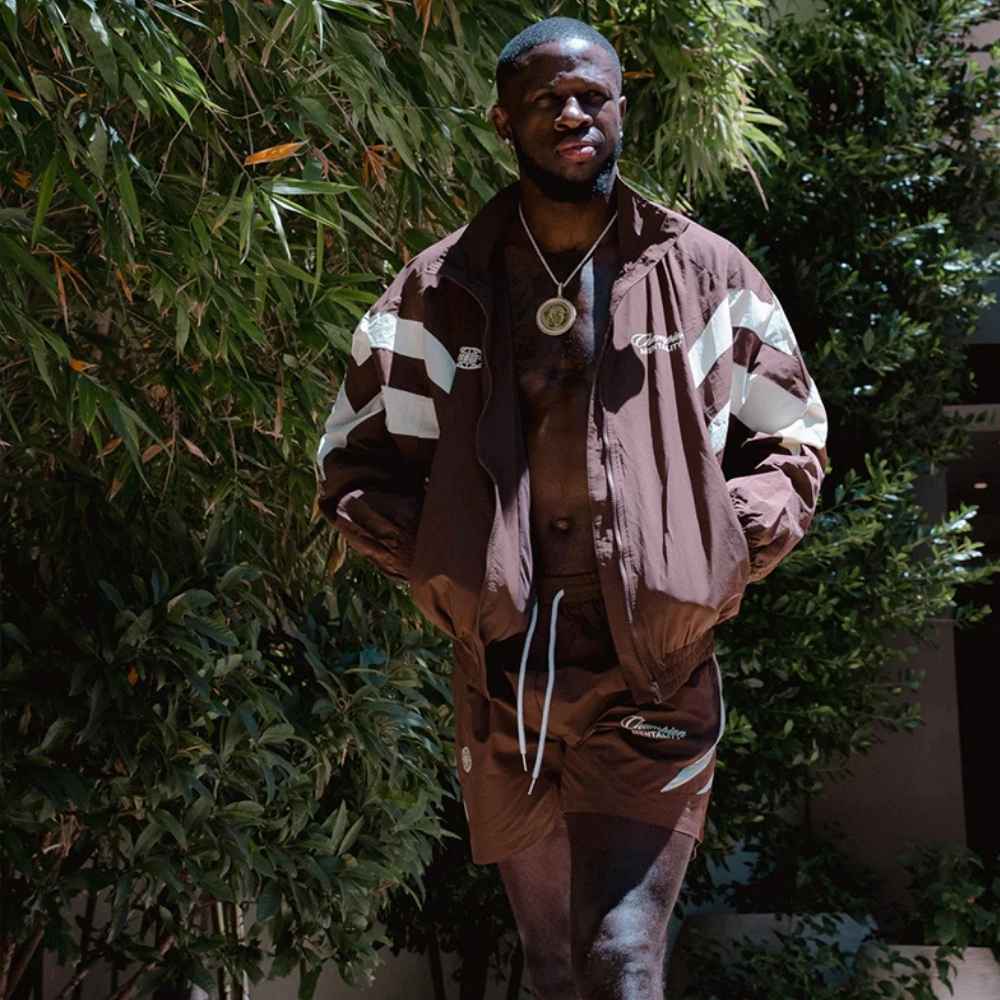 Engage Champion Mentality Track Jacket Brown/White - Image 5