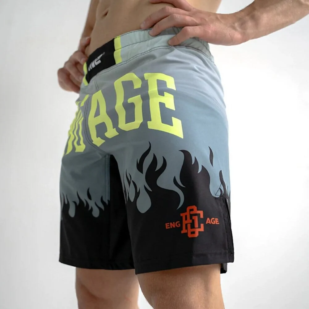 Engage Fright Night MMA Grappling Shorts Black/Grey - Image 2