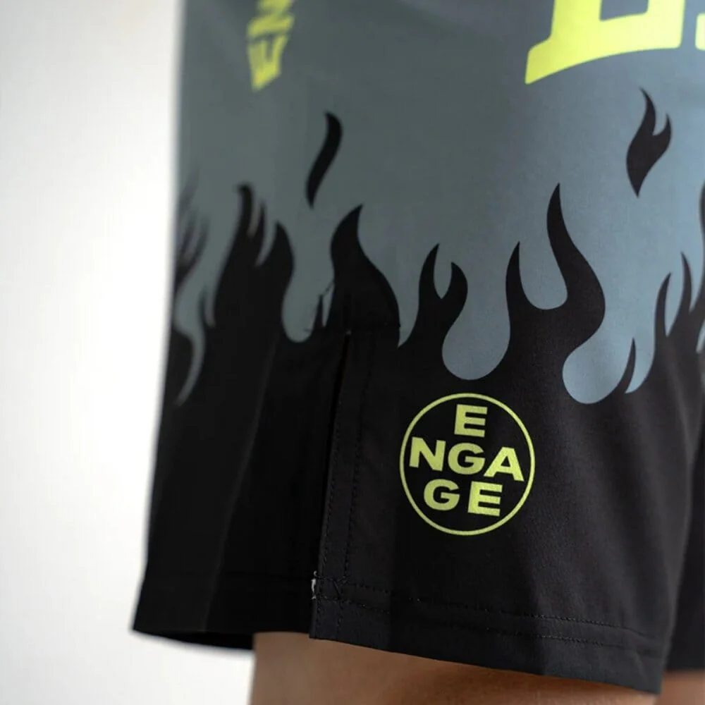 Engage Fright Night MMA Grappling Shorts Black/Grey - Image 4