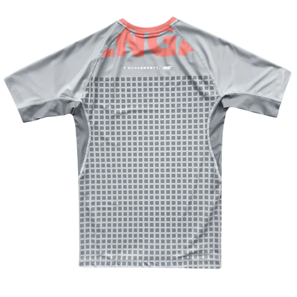 Engage Grid Tech Short Sleeve Rashgaurd Grey - Image 3