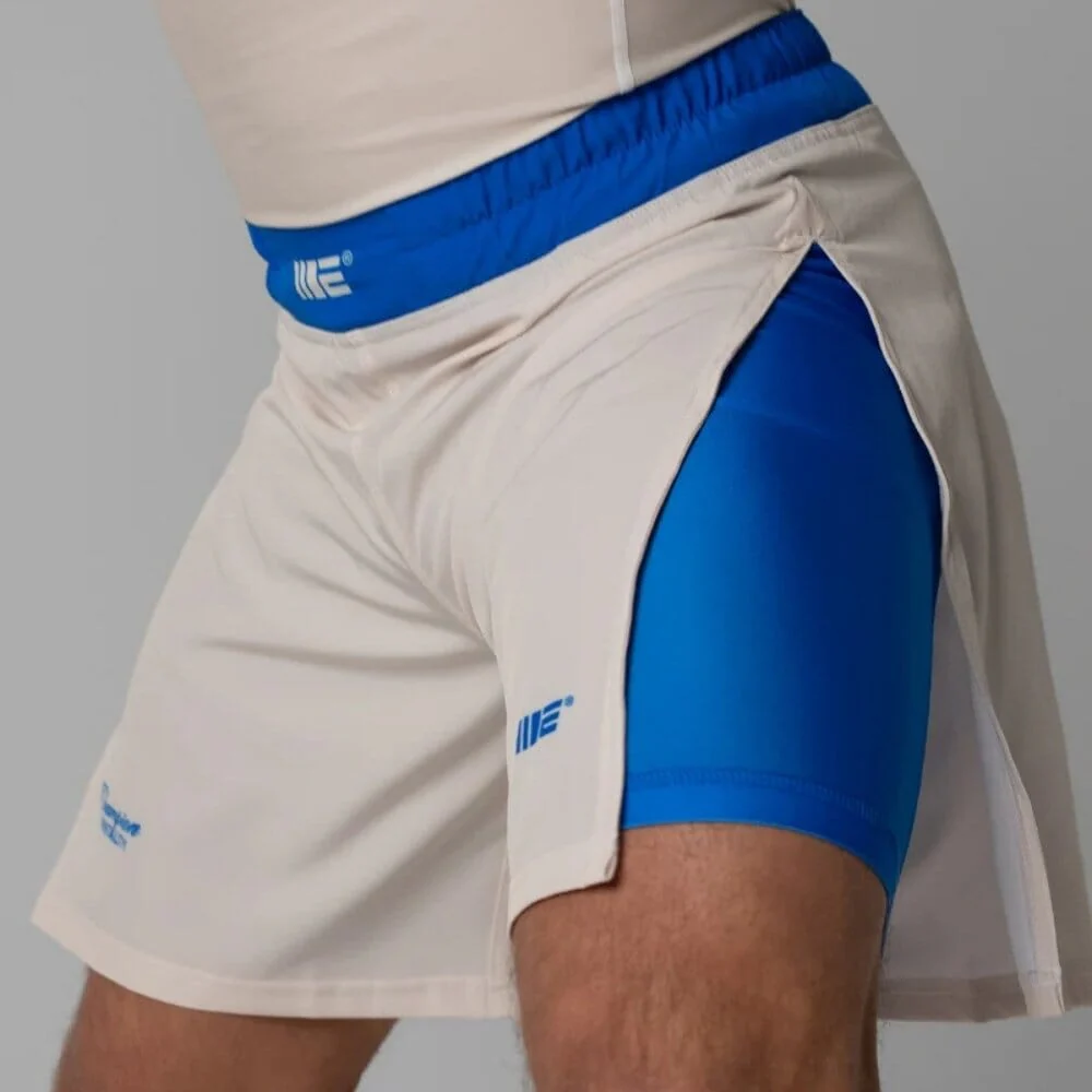 Engage Invictus 2-in-1 Gladiator Shorts Royal Ivory - Image 4