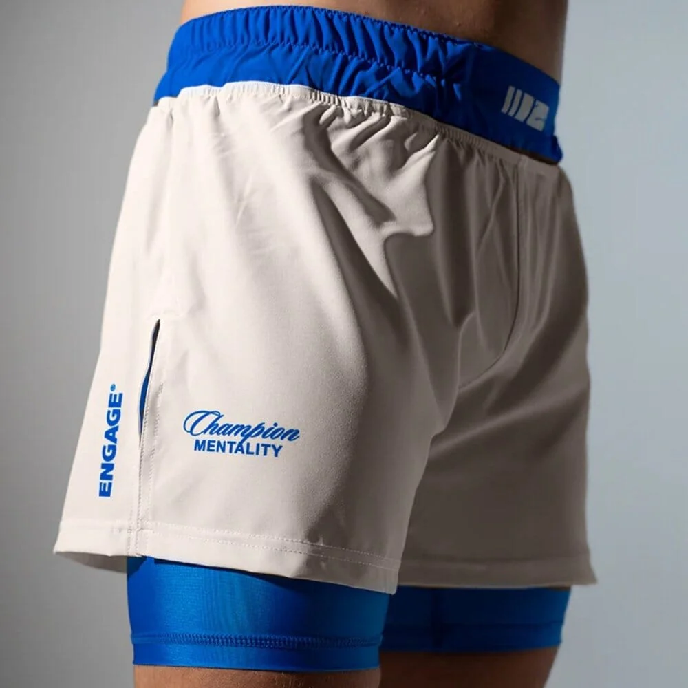 Engage Invictus 2-in-1 Hybrid Shorts Royal Ivory - Image 5