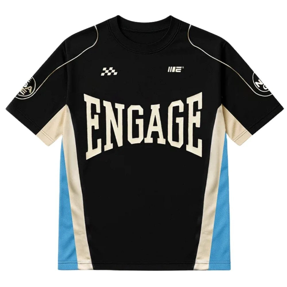 Engage MX Short Sleeve Jersey Black/White/Blue