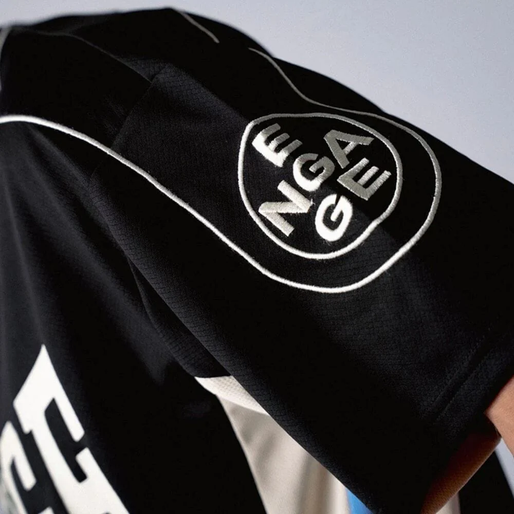 Engage MX Short Sleeve Jersey Black/White/Blue - Image 4