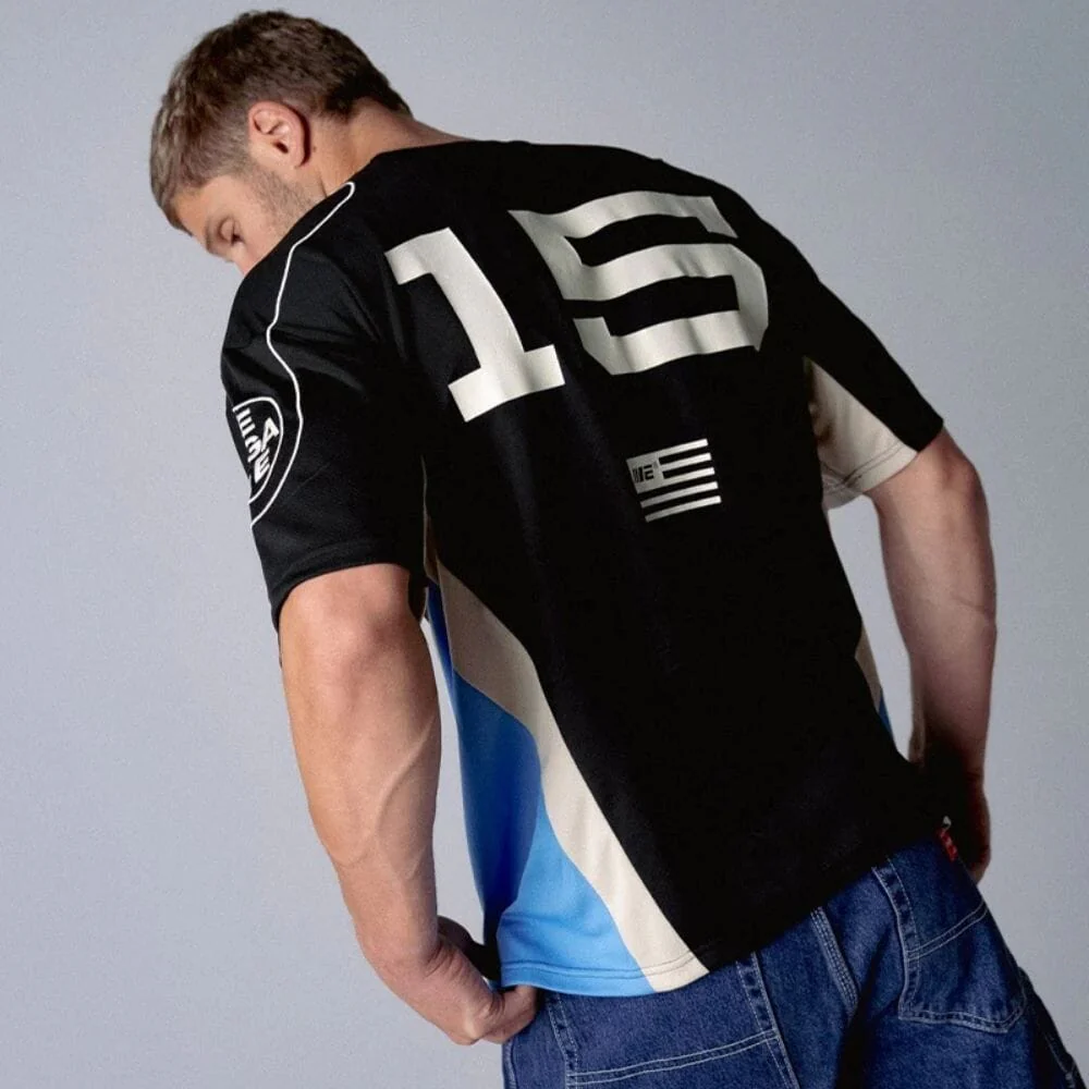 Engage MX Short Sleeve Jersey Black/White/Blue - Image 6