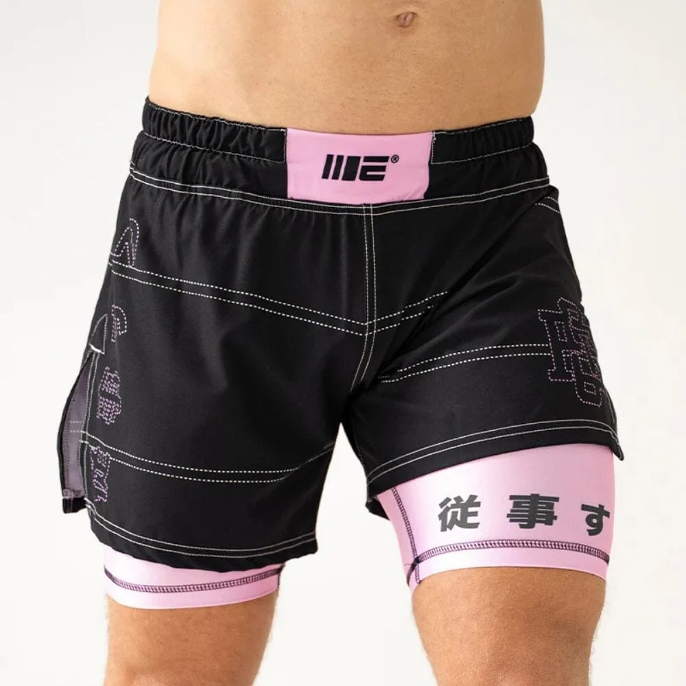 Engage Phantom 2-in-1 Hybrid Shorts Black/Pink - Image 6