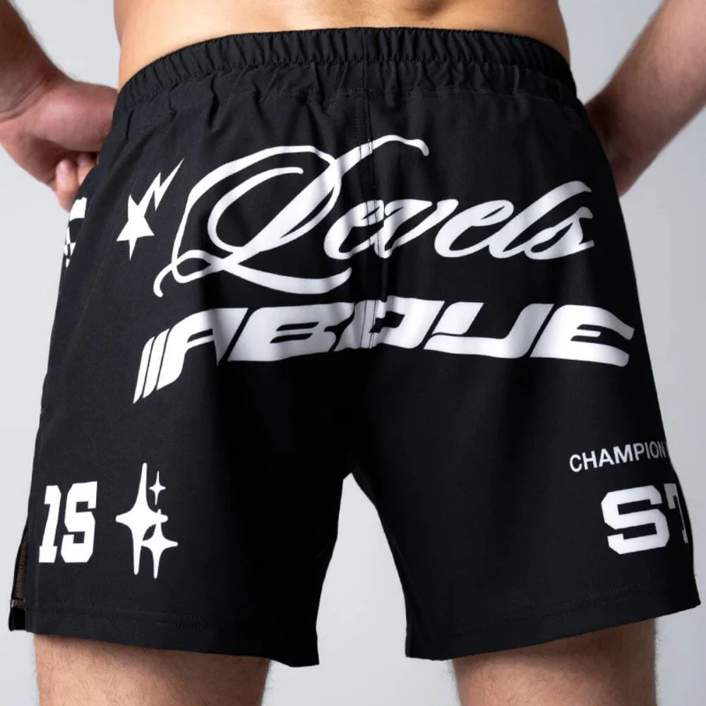 Engage Pit Crew MMA Hybrid Shorts Black/White - Image 4