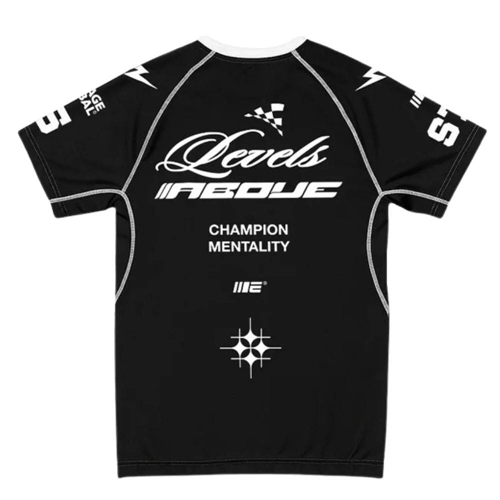 Engage Pit Crew Short Sleeve Rashguard Black/White - Image 3