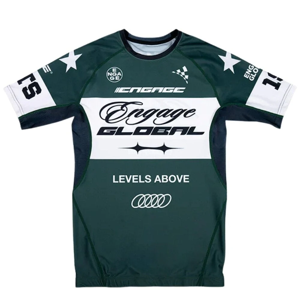 Engage Pit Crew Short Sleeve Rashguard Eucalyptus