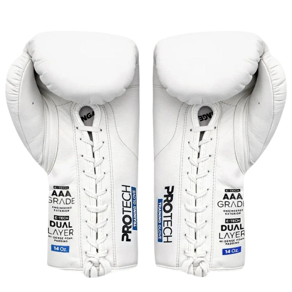 Engage Pro-Tech Laced Boxing Gloves White - Image 2