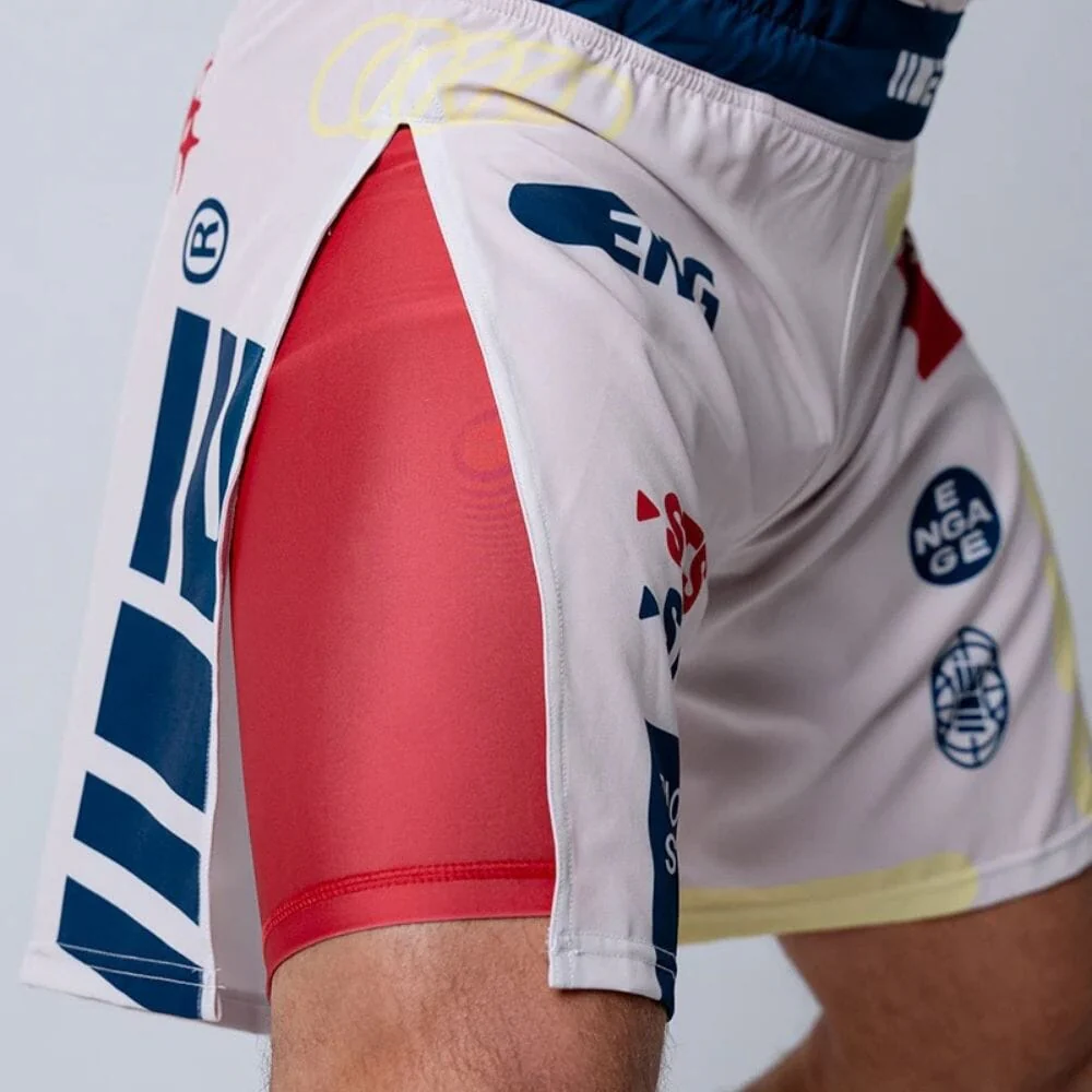 Engage Set The Standard 2-in-1 Gladiator Shorts White - Image 2