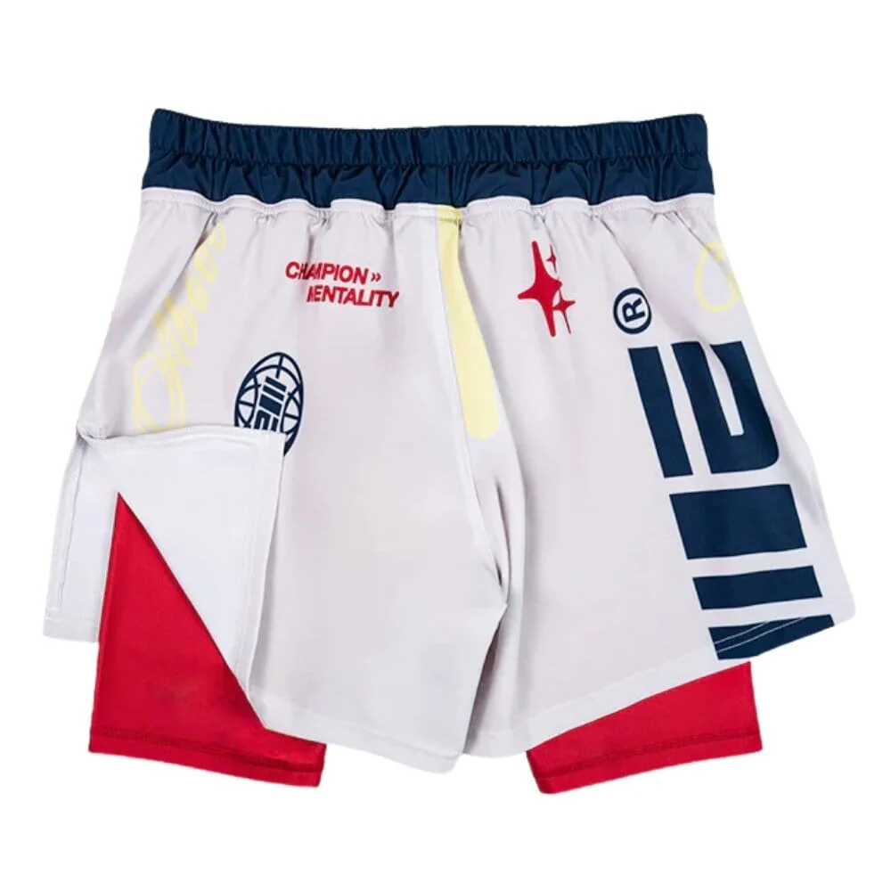 Engage Set The Standard 2-in-1 Hybrid Shorts White - Image 3