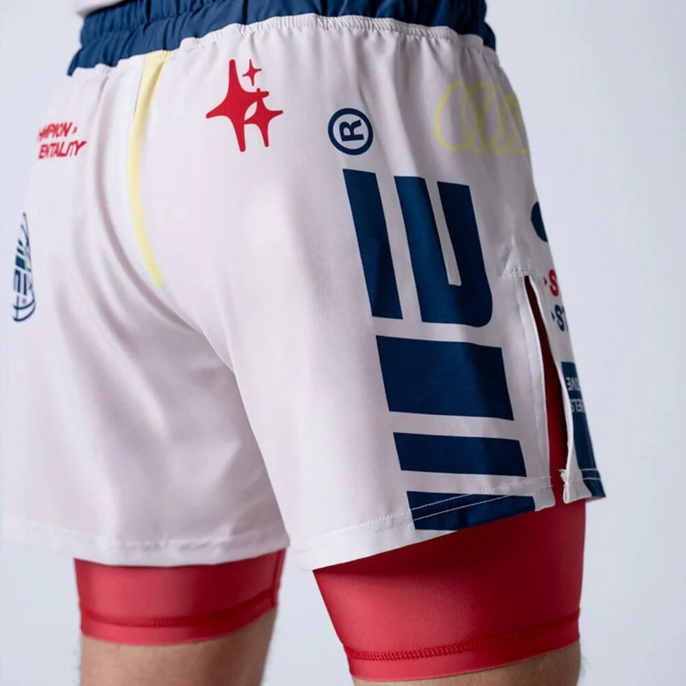 Engage Set The Standard 2-in-1 Hybrid Shorts White - Image 4