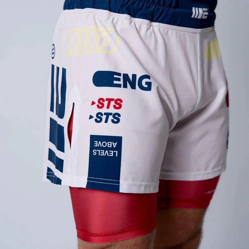 Engage Set The Standard 2-in-1 Hybrid Shorts White - Image 5
