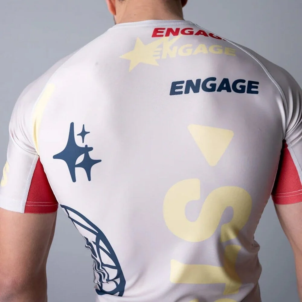 Engage Set The Standard Short Sleeve Rashguard White - Image 3